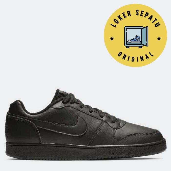SEPATU NIKE EBERNON LOW TRIPLE BLACK AQ1775 ORIGINAL BNIB RESMI