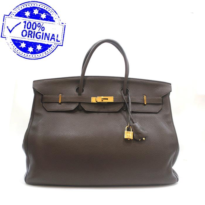 Preloved Hermes Birkin 40 B40 Chocolate Brown Clemence GHW #O Square 2011