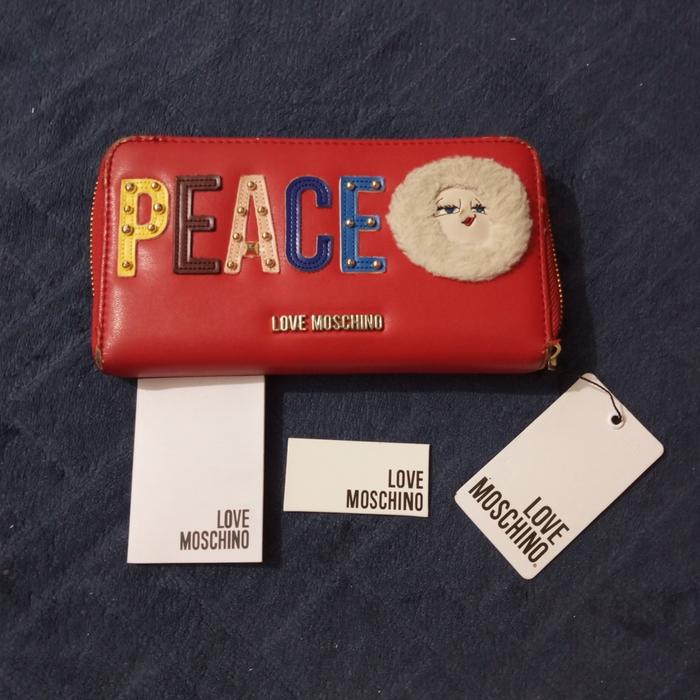 dompet love moschino peace original italy preloved dompet panjang
