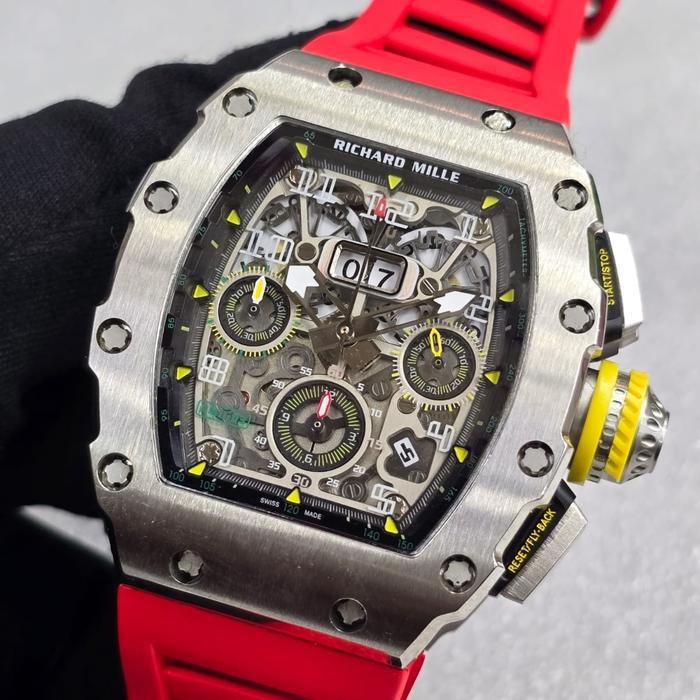 Jam tangan Automatic Swiss Chronograph RM 11-03 Sapphire Rubber Steel