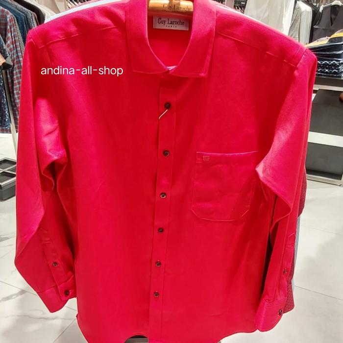 GUY LAROCHE Kemeja Pria Lengan Panjang 100% Original