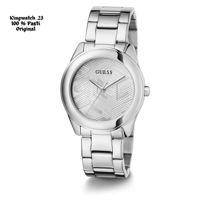 GUESS GW0606L1 CUBED Jam Tangan Wanita Analog Silver Original &Garansi