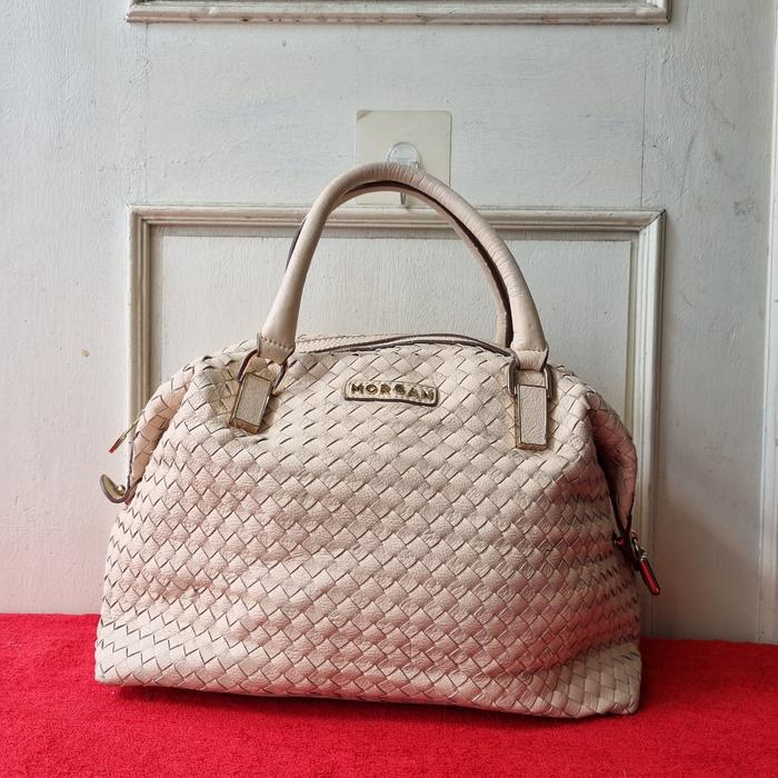 TAS TOP HANDEL KULIT ASLI WANITA MORGAN SECOND IMPORT / TAS TENTENG