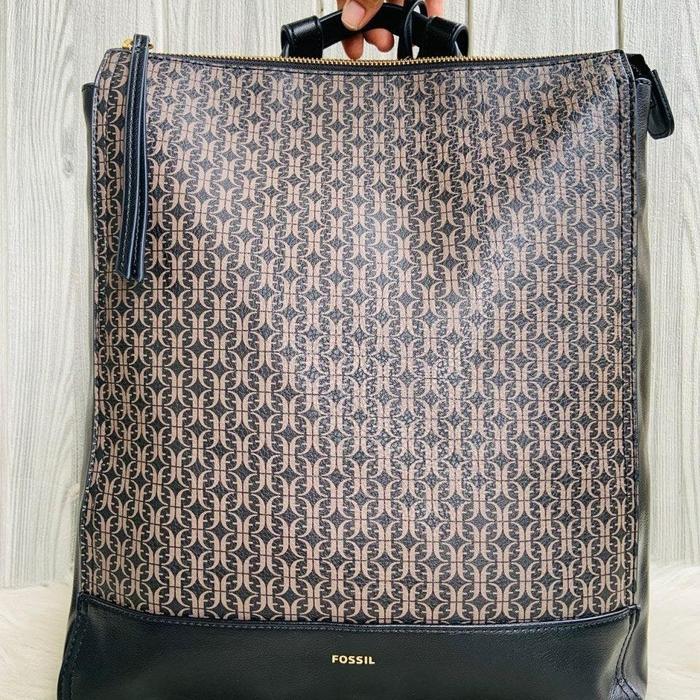 Fossil Elina Large Backpack Brown Black