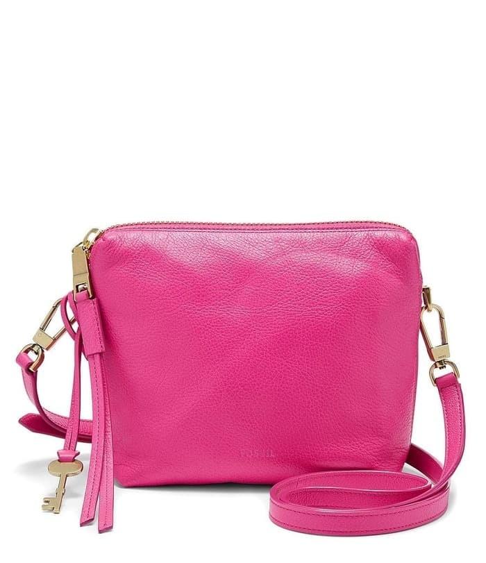 SALE JUAL RUGI Tas Selempang Wanita Fossil Maya Crossbody Hot Pink Original WITH LITTLE DEFFECT (LIA