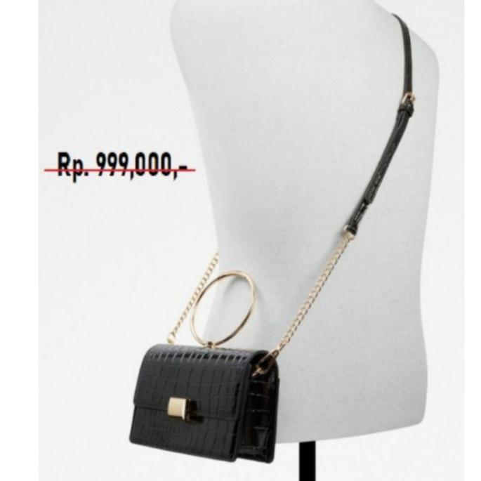 NEW Original ALDO Women's Gold Top Handle Hand Sling Bag Tas