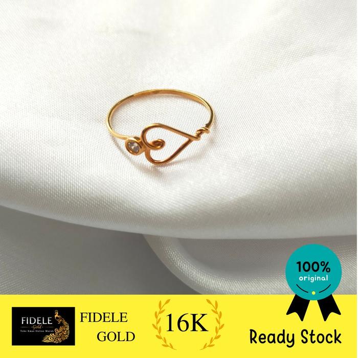 Cincin linea hati fashion  Ubs Cincin Emas Asli Kadar Muda 700