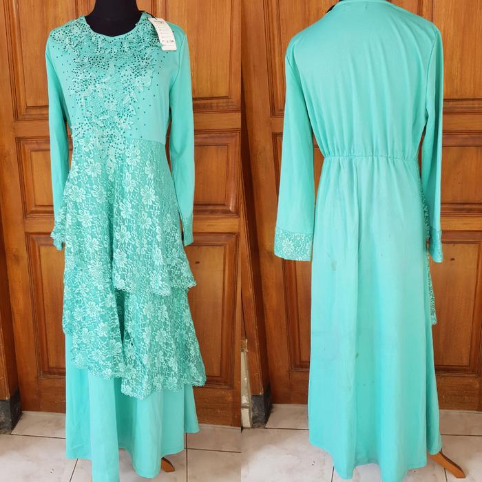 Abaya gamis brokat kaos