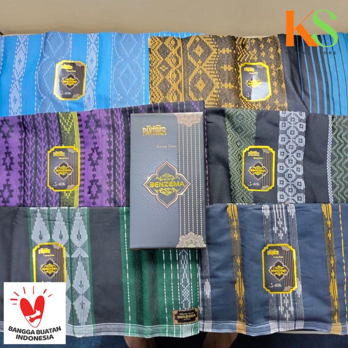 Sarung tenun Lebaran dewasa spesial edition asli BENZEMA black panther dan siberia