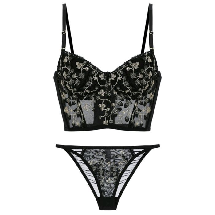 Lingerie Premium- set bra kawat model korset g string sexy