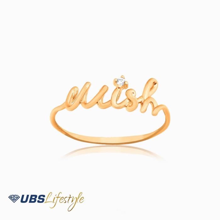 Cincin wish dream wanita  Linea UBS emas 70%