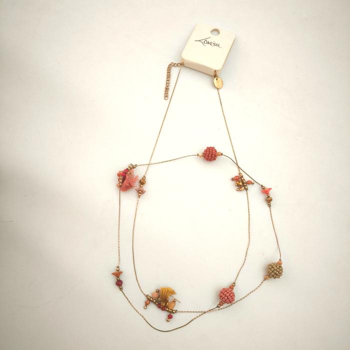 Kalung panjang Lovisa seed bead long layer necklace