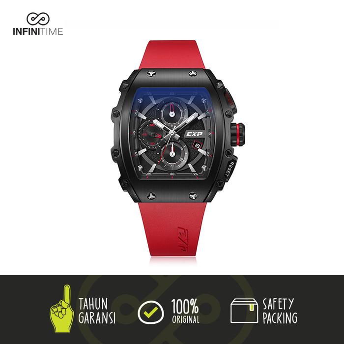 Jam Tangan EXP 6846 E6846 E 6846 Red Black Pria Original