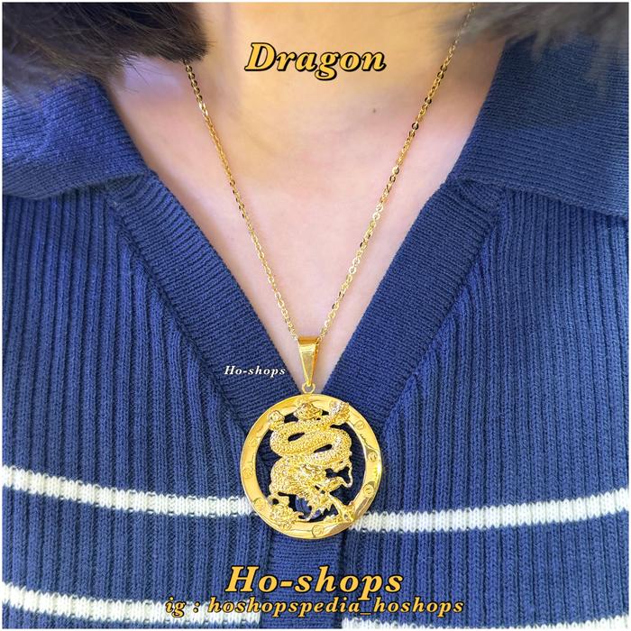 Liontin Naga / Pendant Dragon Mas Kuning 700 Asli Emas
