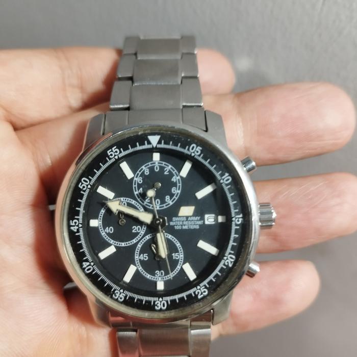 jam swiss military chronograph