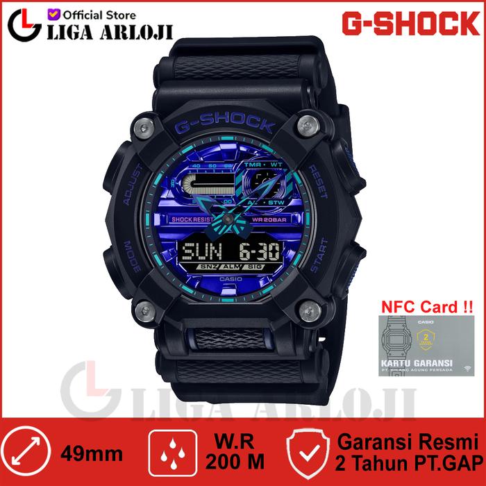 Casio G-SHOCK GA-900VB-1ADR Jam Tangan Pria Analog Digital GA900 Biru GSHOCK GA-900VB-1A