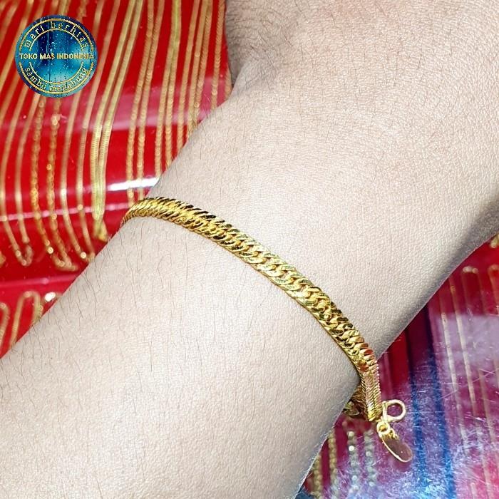 Gelang Sisik Naga Emas Asli 24k Berat 10 Gram