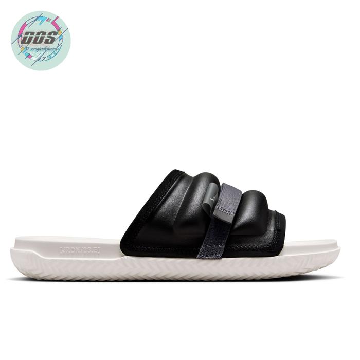 Sandal Pria Nike Jordan Super Play Original - Hitam Putih Black