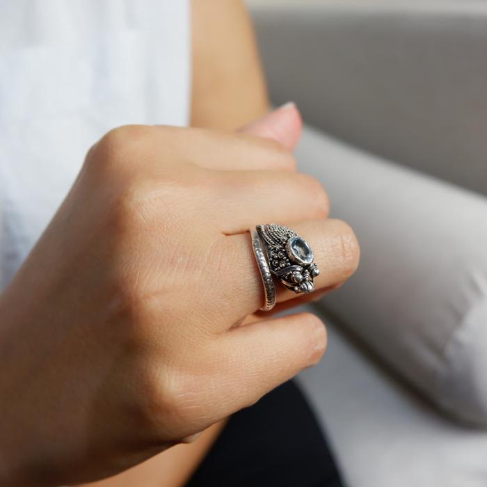 DRAGON BALI RING CINCIN NAGA UKIRAN PERAK 925 HANDMADE BALI