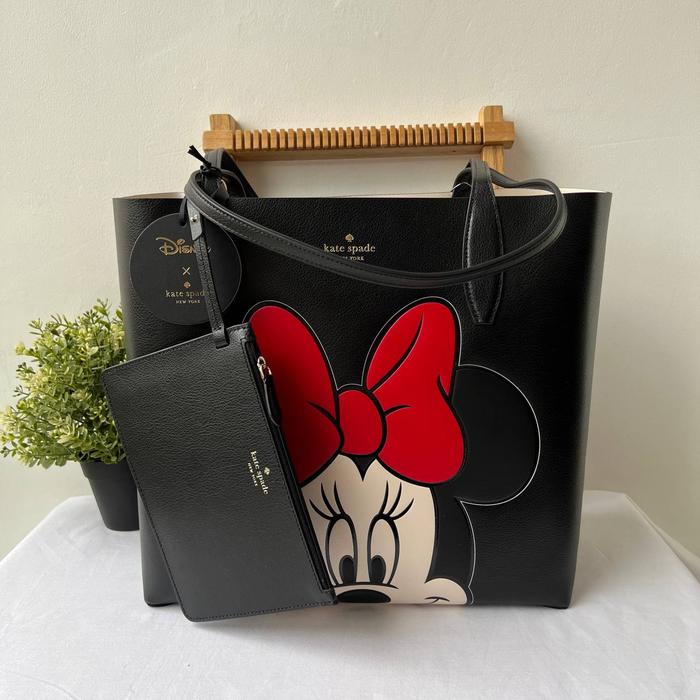 tas wanita ks reversible minnie tote black mm