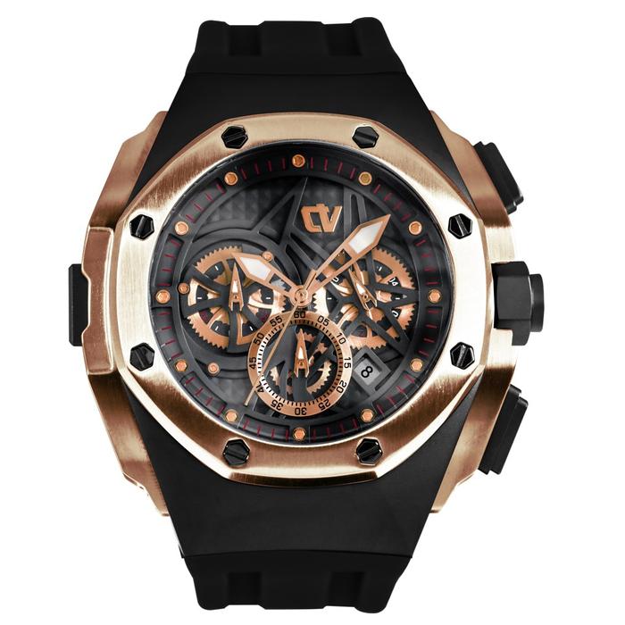 Jam Tangan CHRIST VERRA Pria Original CV C71097G-38 BLK / RG