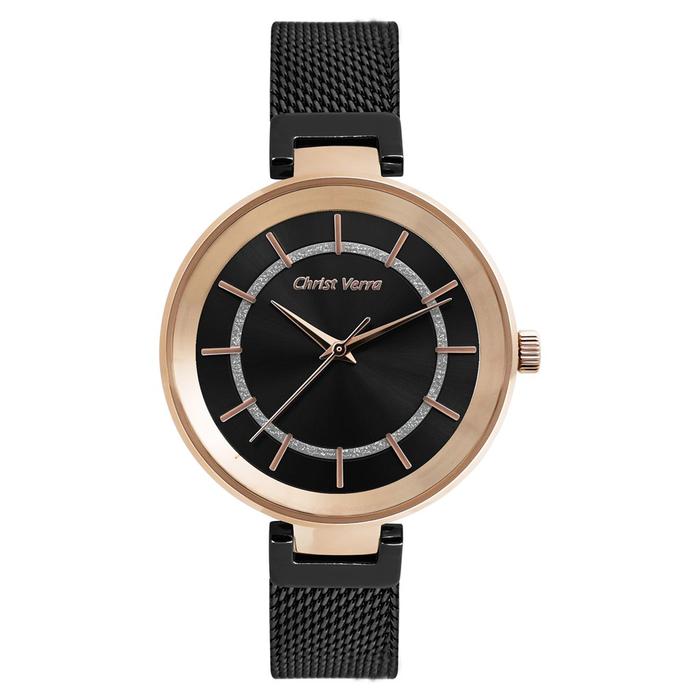 Jam Tangan CHRIST VERRA Wanita Original CV 71602L-48 BLK