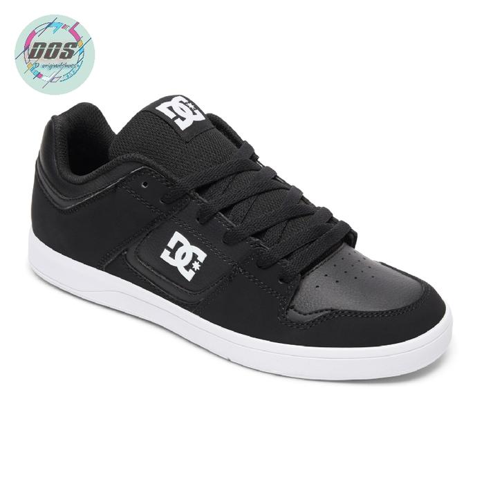Dc shoes cure low black white mens sneakers original sepatu kasual pria hitam