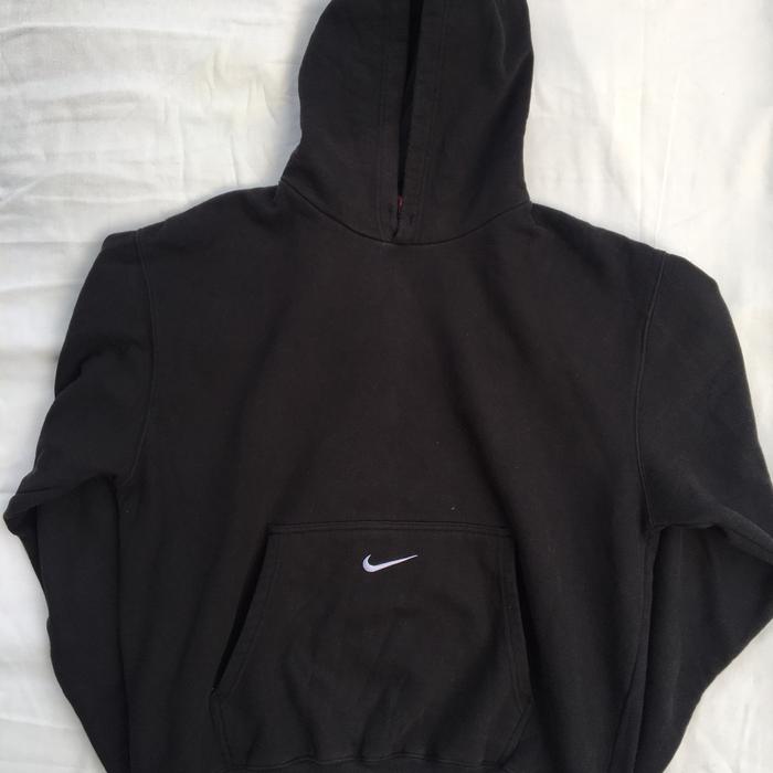 Vintage nike middle center pocket swoosh hoodie black