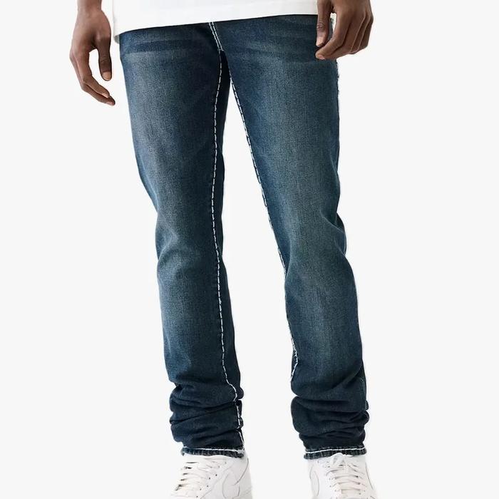 Celana jeans pria TRUE RELIGION ROCCO STACKED SUPER T FLAP Ori