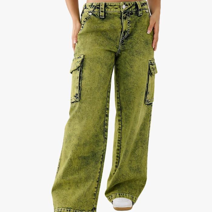 Celana panjang wanita TRUE RELIGION BOBBI BIG T OVERDYE BAGGY JEAN Ori