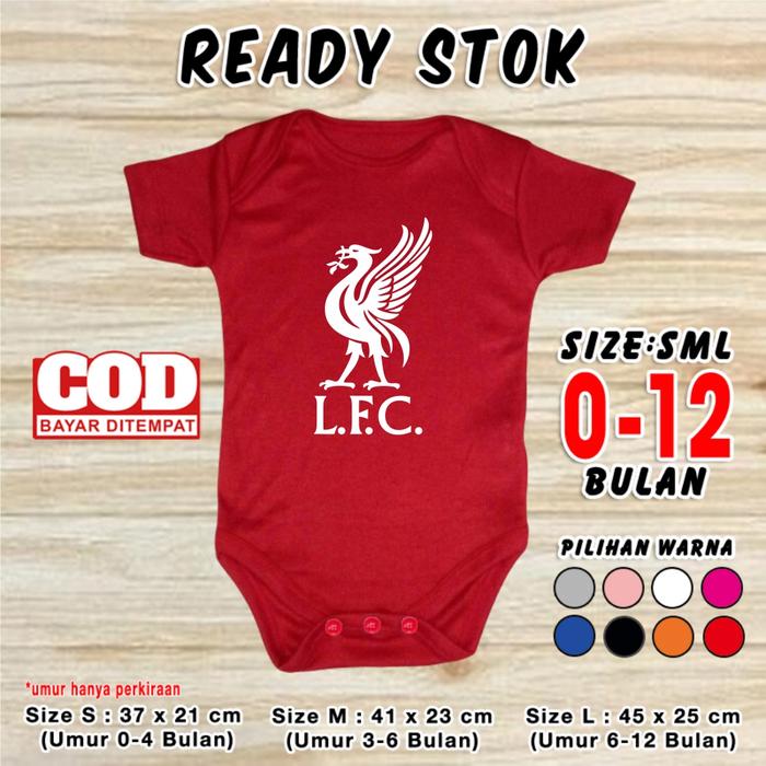 Baju Bola Bayi LIVERPOOL Seragam Kaos Klub Jumper Baby LFC Jersey Kids Romper Newborn Pakaian Anak B