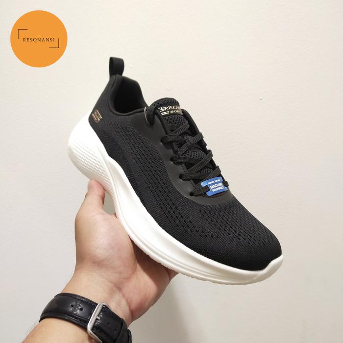 SEPATU PRIA TERBARU SKECHERS ORIGINAL SNEAKERS BOBS INFINITY HITAM