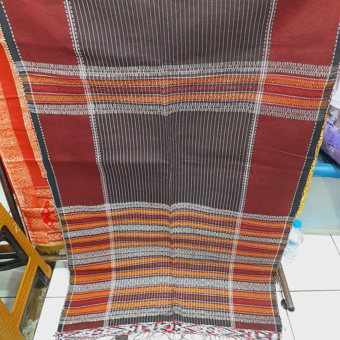 Ulos Ragi Hotang/Ulos Tulang Ragi Hotang Maroon Hitam