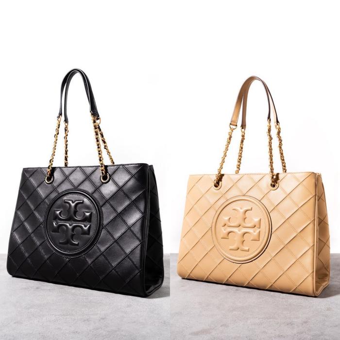 TORY BURCH Fleming soft chain tote bag leather