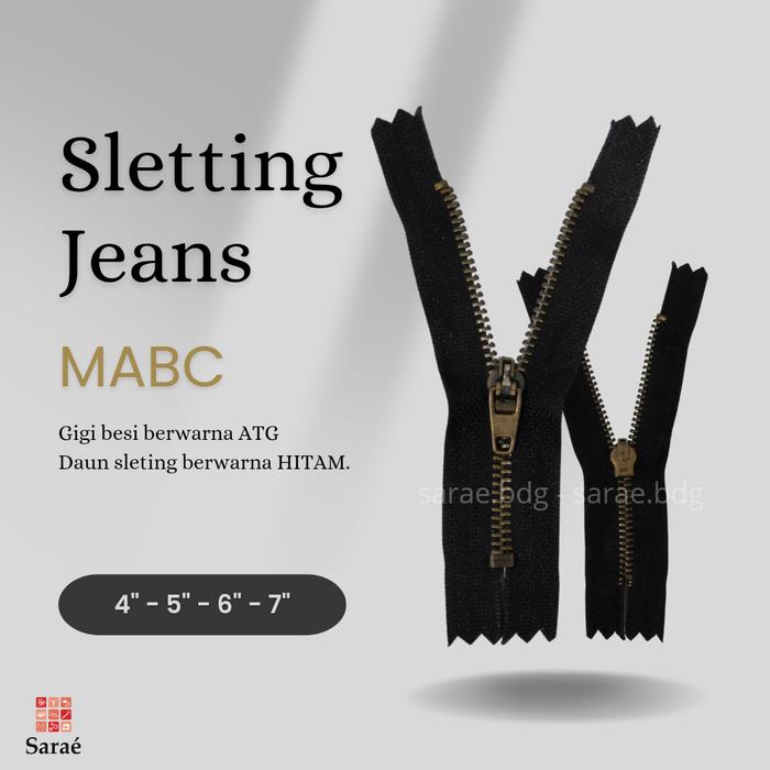 MABC Jeans / Sleting Celana Jeans / Gigi ATG-Bakar