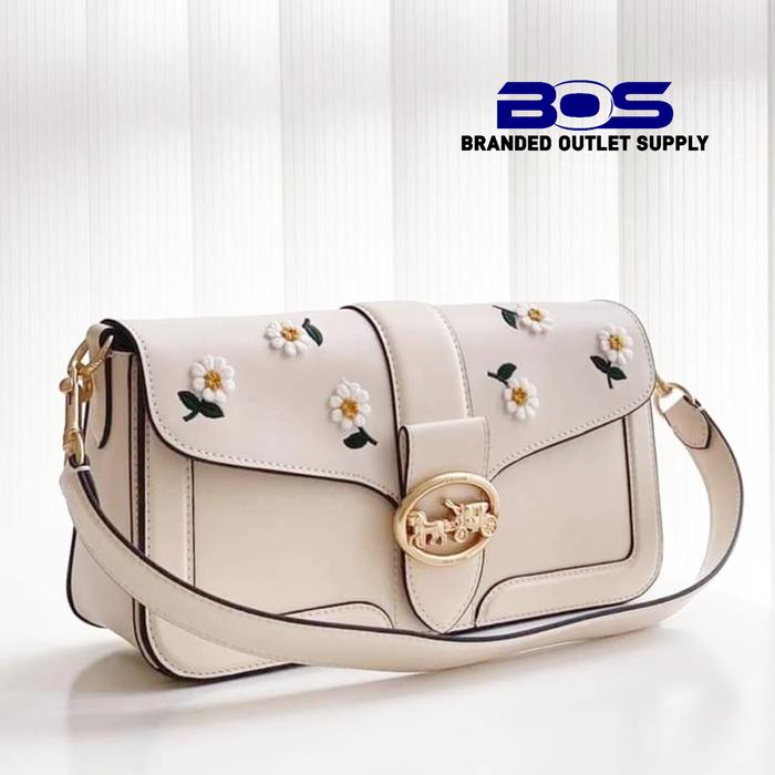 TAS Coach C3594 Georgie Shoulder Bag With Daisy Embroidery