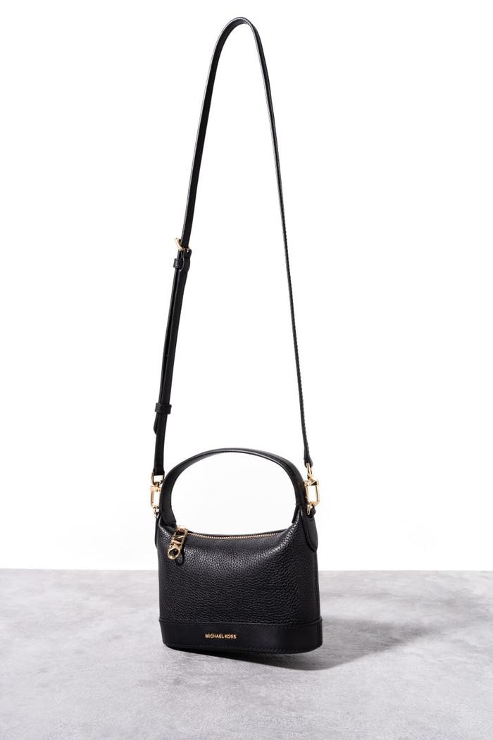 Wythe small crossbody bag pebbled leather Black