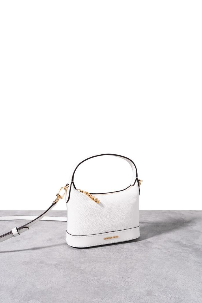 Wythe small crossbody bag pebbled leather Optic White
