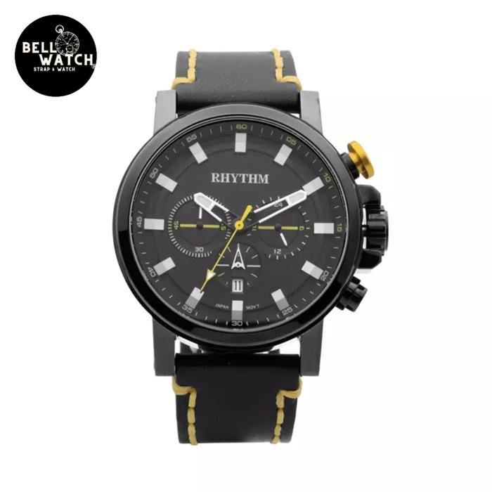 Rhythm SI1604L02 Chronograph Jam Tangan Pria Leather Strap