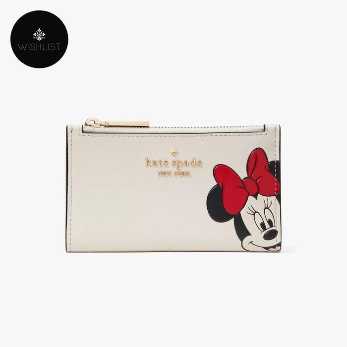 KS Minnie Small Slim Bifold Wallet Parchment Multi