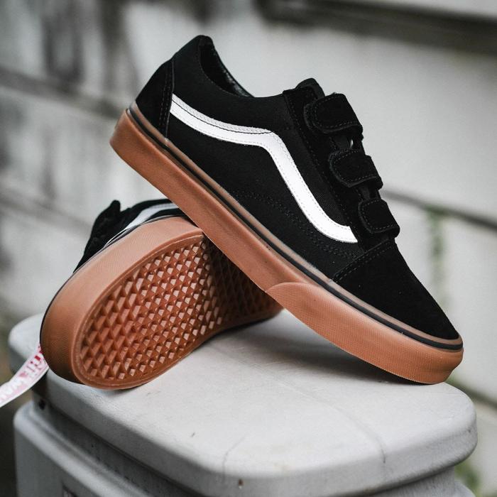 Vans OldSkool Velcro Classic Black Gum Original BNIB 100%