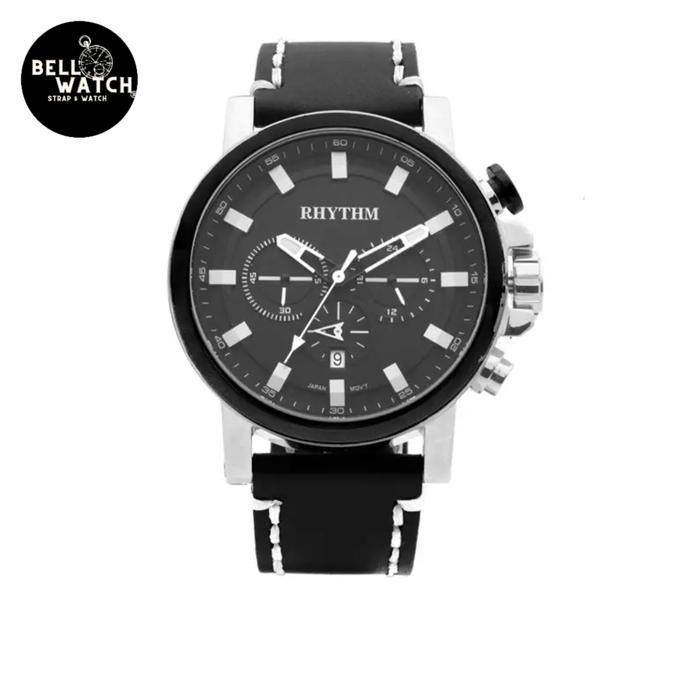 Rhythm SI1604L01 Chronograph Jam Tangan Pria Leather Strap