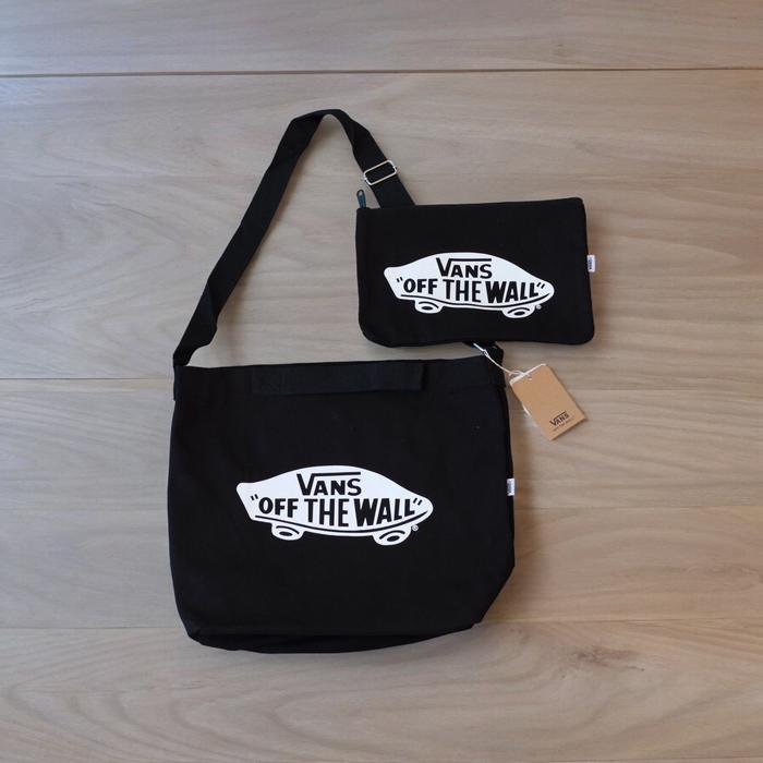 Totebag Vans 2 in 1 Black + Pouch Book Original 100%