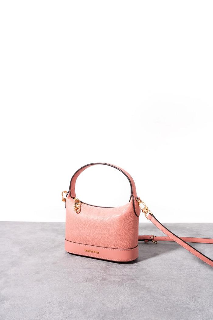 Wythe small crossbody bag pebbled leather Sunset Rose