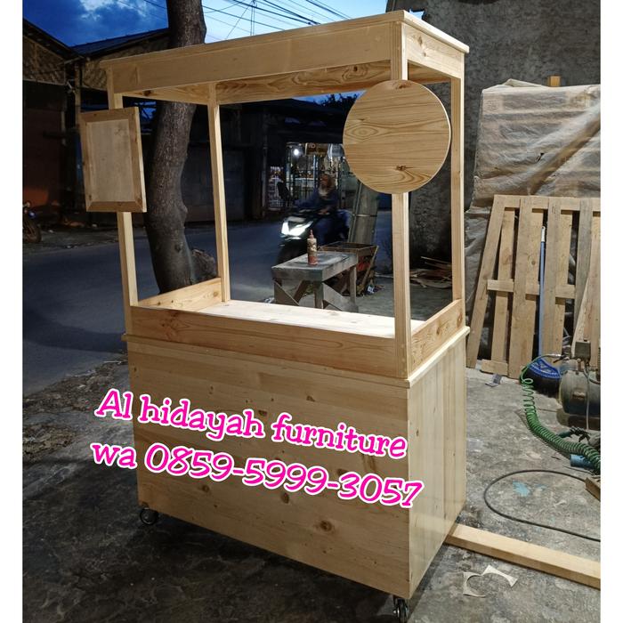 gerobak/both kayu jati Belanda kayu palet