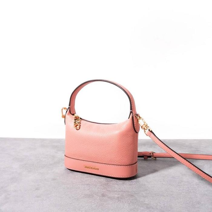 MICHAEL KORS Wythe small crossbody bag pebbled leather Sunset Rose