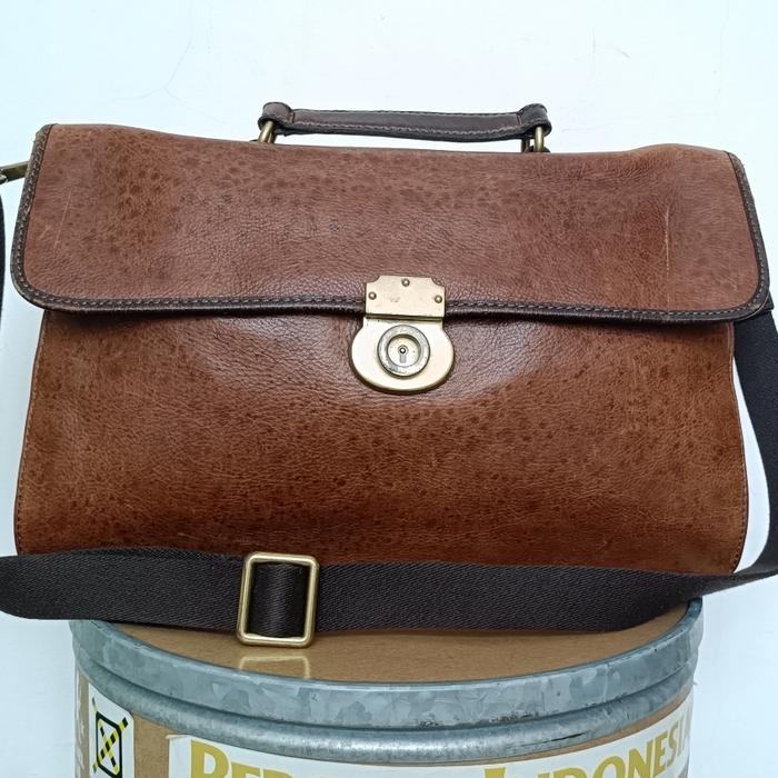 Original FOSSIL Messenger Sling Bag Classic Tas Slempang Kulit Asli