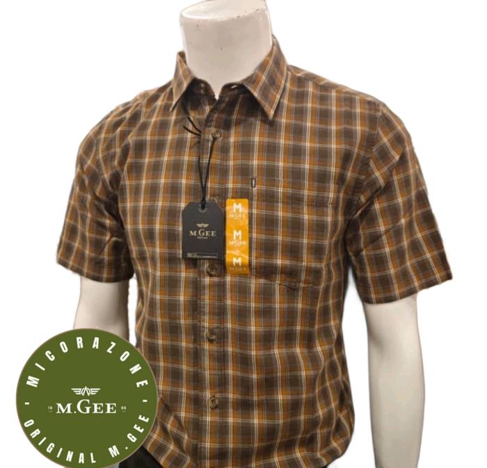 Kemeja Original MGEE - Kemeja Kasual Lengan Pendek Alto CKKR 139 Brown