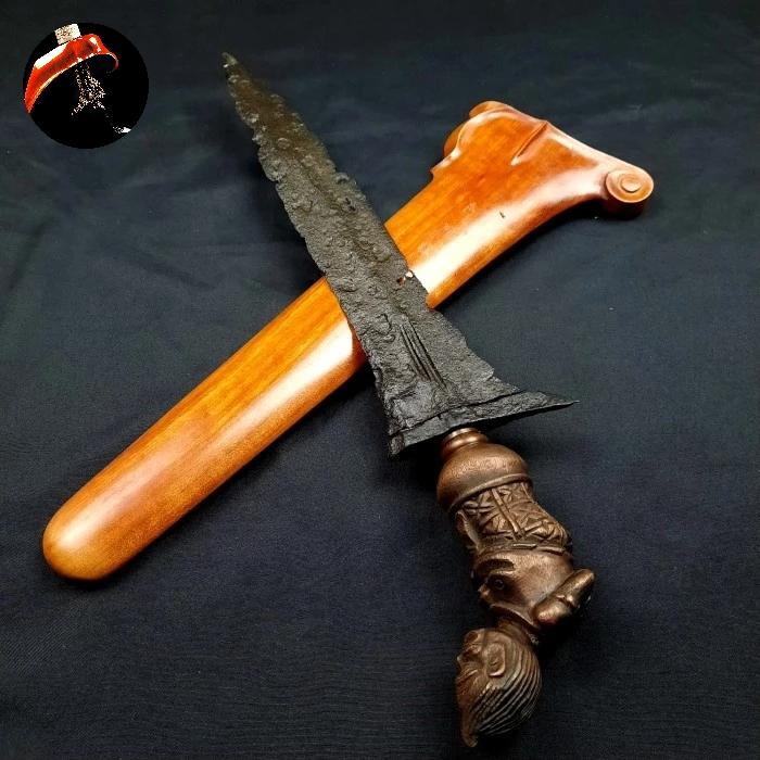Keris Tindih Bethok Jalak Budho Tangguh Mataram Hindu Pamor Kelengan