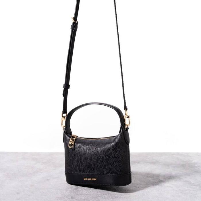 MICHAEL KORS Wythe small crossbody bag pebbled leather Black